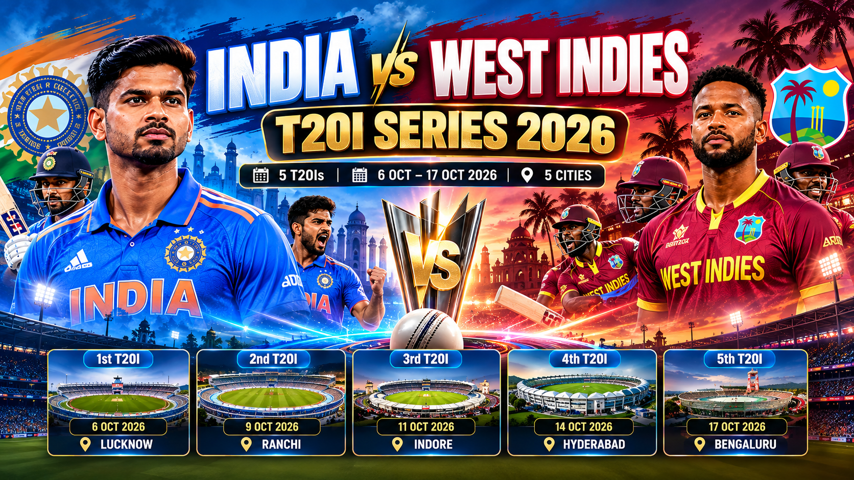 India vs West Indies T20I Series 2026
