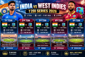India vs West Indies T20I Series Schedule