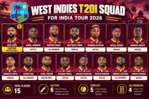West Indies T20I Squad Poster